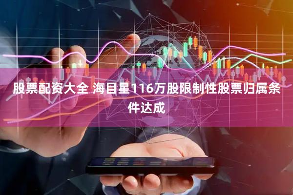 股票配资大全 海目星116万股限制性股票归属条件达成